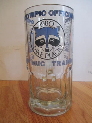 1980 OFFICIAL WINTER OLYMPICS Training Mug 8" B Heavy Glass Mug MIRACLE ON ICE - Image 1 of 4