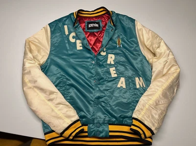 Chaqueta ICE CREAM: Retro Varsity Edición Limitada (Versión Verde Azulado) - Perro para Correr Foto 1 de 4