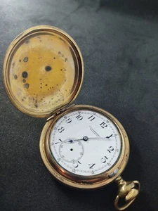 Antique New York Standard Watch Co. USA  Gold Filled Pocket Watch RUNS NEEDS GLS - Picture 1 of 11