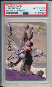 Tarjeta de novato firmada por Kurt Thomas Miami Heat 1995 #15 PSA/ADN 163623 - Imagen 1 de 2