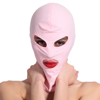 New Sexy Unisex Mask Slave Costume Spandex Full Hood Face Head Cover Role Play - Image 1 of 4