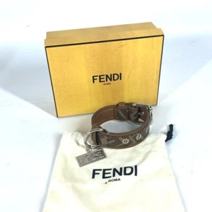 Fendi Black Leather Dog Collar Size XS - Picture 1 of 9
