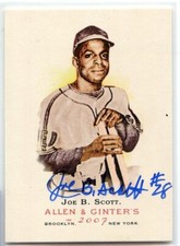 Joe B. Scott signed autographed AUTO 2007 Topps A&G Negro League card #68