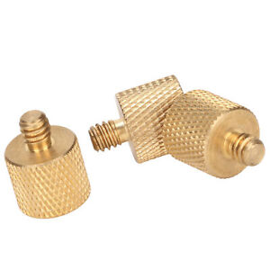 3pcs Copper 1/4in Male To 3/8in Female Screw Adapter Mic Stand Adapter For C ZZ1