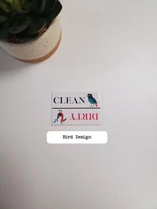 Dishwasher Magnet Bird Design | Dirty Clean Magnet | 3" x 2" - Picture 1 of 2