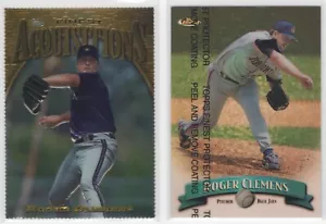 1997 y 1998 Topps Finest Refractor y Raro 2 Tarjetas Roger Clemens Como Nuevas Azulejos - Imagen 1 de 5