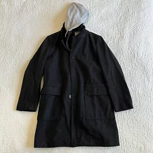 Diesel Style Lab Vintage Y2K Runway Jacket Wool Long Coat Hoodie Size Large - Bild 1 von 7