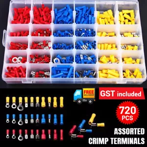 720PCS Electrical Insulated Wire Crimp Connectors Kit DF Terminals Port Assorted - Picture 1 of 14