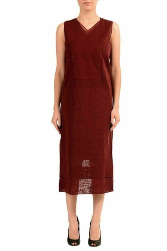 Maison Margiela 1 Abito Senza Maniche Donna Borgogna US S IT 40