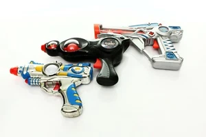 Lot of 3 Space Guns light and sound tested - working; no batteries - Picture 1 of 7