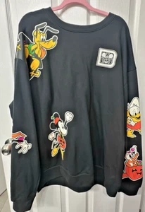 !New DISNEY 2022 Halloween Spirit Jersey Sweater 2XL Mickey Goofy Donald Pluto - Picture 1 of 2
