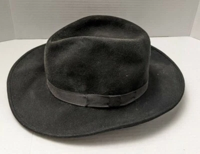 Sombrero Bailey 100% Lana Fieltro Negro Talla Xtra Grande WPL5923 Hecho en EE. UU. USADO Foto 1 de 4