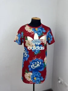 Adidas Originals Chita Boyfriend Floral Red Trefoil Tee – Women’s Size S - Picture 1 of 10