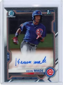 2021 Bowman Chrome #CPA-KM Kevin Made 1st RC Prospect Auto Chicago Cubs QTY! - Picture 1 of 2