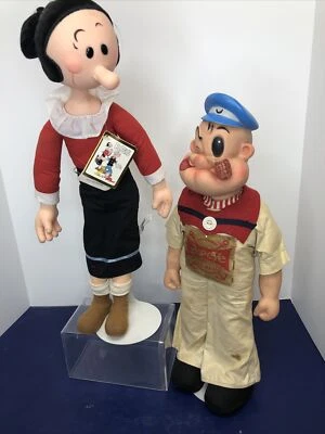 Vinilo de tela de felpa vintage Gund 19-20” años 50 Pop eye Jolly Sailor años 80’s Olive O Foto 1 de 4