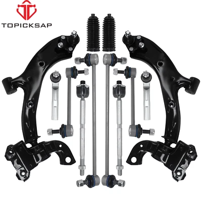 12PC Front Lower Control Arm Sway Bar Tie Rod Kit for 2007-2012 Acura RDX 2.3L - Image 1 of 4