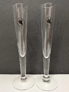 "Juego de 2 vasos cordiales ópticos estriados de vodka Wyborowa Polonia 7"" de alto caballero negro" - Imagen 1 de 5