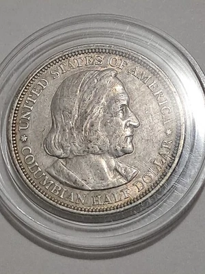  1893 Columbian Expo Silver Commemorative Half Dollar. Nice Details! - Image 1 of 2