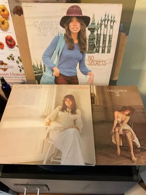 3 LP Lot CARLY SIMON NO SECRETS HOTCAKES BOYS IN THE TREES ORIG’L INNERS CLEANED - Image 1 of 4
