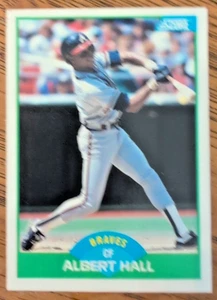 Albert Hall Atlanta Braves 1989 Score Baseballkarte #74 neuwertig - Bild 1 von 2