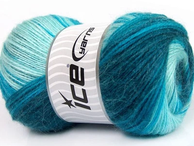 Angora Active Sea Foam Turquoise Blue Yarn 58016 Ice Yarns Sport 100gr 546yd - Image 1 of 4