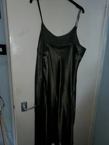 Black Satin Midi Nighty 20/22 - Picture 1 of 3