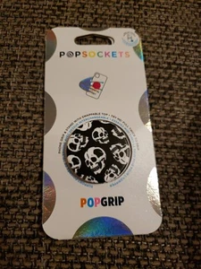 Popsockets PopGrip Cell Phone Grip & Stand Blk/Whi Multi Skulls Hands Free - Photo 1 sur 1