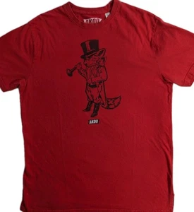 Akoo T-Shirt Herren Gr. 2XL rot mit Fuchs Grafik im Zylinder Hut Print  - Bild 1 von 7