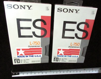 Lot of 2 NEW Sealed SONY ES L-750 DYNAMICRON Blank Beta BETAMAX Recording TAPES - Image 1 of 4