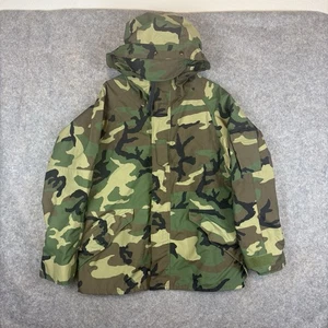 Vintage US ARMY Cold Weather Parka Sz Large GoreTex Woodland Camo ECWCS 2000 - Picture 1 of 10
