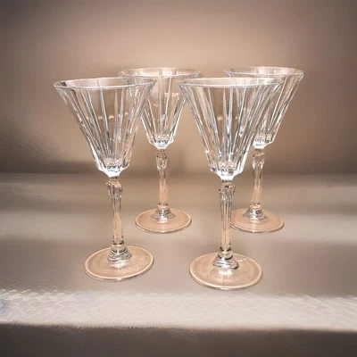 4 copas de agua de cristal Royal Crystal Rock / RCR ~ "Novecento" copas de vino usadas en excelente estado Foto 1 de 4