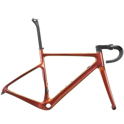 Carbon Fiber Cyclocross Road Racing Bicycle Frame Disc Brake Gravel Bike Frames - Image 1 of 4