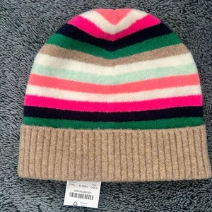J. Crew Factory Colorful Striped Beanie Cap One Size - Picture 1 of 3