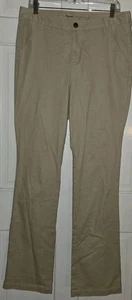 Pantalones OLD NAVY Caqui Elastizados Bootcut Cintura Ajustable Tiro Alto 10T Alto Largo - Imagen 1 de 7