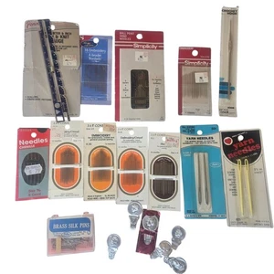 Vintage Hand Sewing Needles Lot Coats Embroidery Crewel Yarn Mend Pins  - Picture 1 of 8