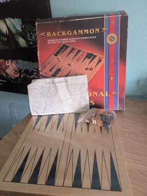 Wooden Backgammon Set Board Game Complete Excellent condition  - Image 1 of 4