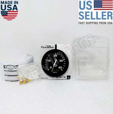 NUEVO **GENUINO** Faria® Beede 32834 Euro Tacómetro Hourómetro 4000 RPM Diesel 4" Foto 1 de 4