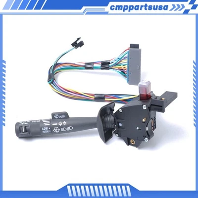 INTERRUPTOR DE PALANCA DE SEÑAL DE GIRO BRAZO LIMPIAPARABRISAS CONTROL DE CRUCERO PARA CAMIÓN CHEVY GMC Foto 1 de 4