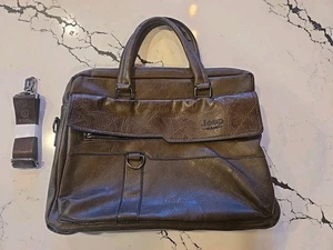 Jeep Buluo Leder Laptop Messenger Bag Aktentasche Braun 15"x11" - Bild 1 von 11