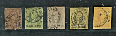 México: 1861; Scott entre números 6 a 12, conjunto Hidalgos, Usado, EBMX23 Foto 1 de 2