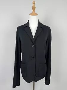 Weekend Max Mara Black Lightweight Stretch Two Button Formal Blazer Jacket Sz L - Picture 1 of 19