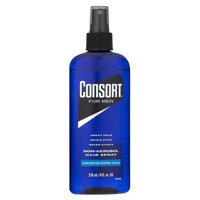 Spray para cabello Consort For Men sin perfume Extra Hold 8 OZ Foto 1 de 2