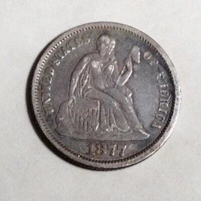 1877 Seated  Liberty Dime cd - - Image 1 of 2
