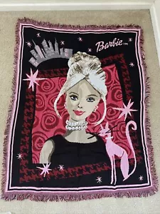 Barbie in the City Tapestry Throw Blanket Size 44x56 - Picture 1 of 4
