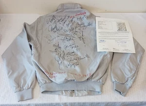 1987 NASCAR Autographed Signed Swingster Jacket JSA Davey Earnhardt Sr Petty 1/1 - Picture 1 of 4