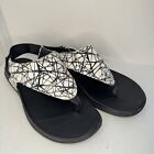 Merrell Black and White Sandals Sling back Adjustable J94130 Women's Shoes SZ 8