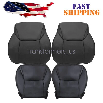 Driver & Passenger Perforated Leather Seat Cover Black For Lexus Lx570 2008-2015 - Image 1 of 4