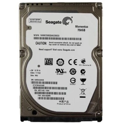 Seagate Momentus 750GB ST9750420AS 7200RPM 2.5" SATA Hard Disk Drive - Image 1 of 4