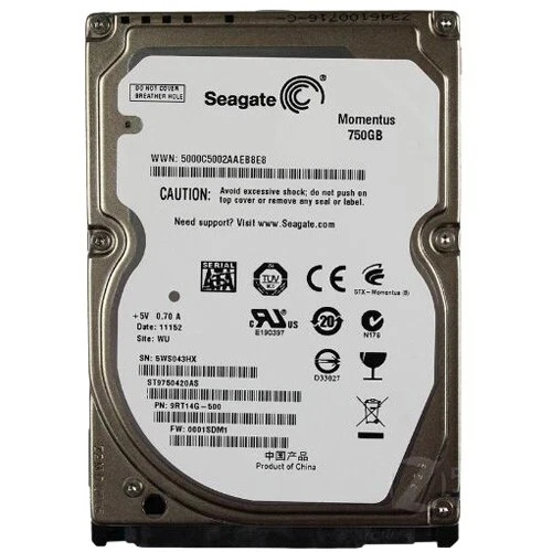 Seagate Momentus 750GB ST9750420AS 7200RPM 2.5" SATA Hard Disk Drive - Image 1 of 4