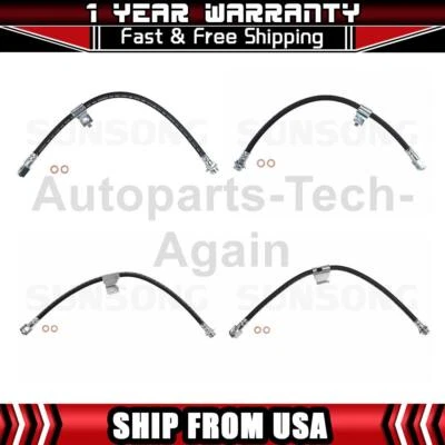 Гидравлический шланг переднего заднего тормоза Sunsong 4X для Pontiac Fiero 1985 1986 1987 - Изображение 1 из 4